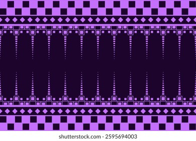 Ethnic tribal Aztec colorful background. Seamless tribal pattern,tradition geometric Aztec ornament. Traditional design for fabric, textile, print, rug, paper