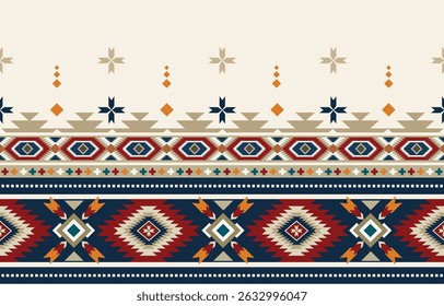 Étnica tribal asteca fundo colorido. Padrão tribal perfeito, bordados folclóricos, ornamento asteca geométrico tradicional. Design tradicional para tecido, têxtil, impressão, tapete, papel
