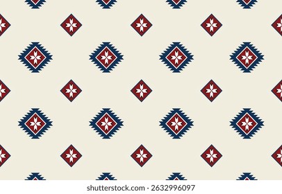 Ethnic tribal Aztec colorful background. Seamless tribal pattern, folk embroidery, tradition geometric Aztec ornament. Traditional design for fabric, textile, print, rug, paper