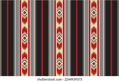 ethnic  tribal aztec colorful black stripe  background. Seamless  tribal  pattern , folk chevron,  tribal geometric aztec ornament . native design  wallpaper, clothing, fabric, textile, print, rug
