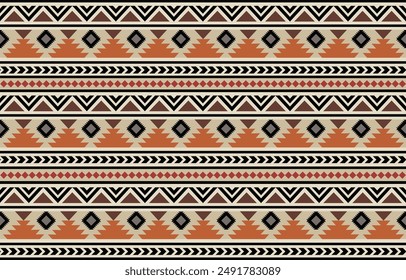 Ethnic tribal Aztec colorful stripe background. Seamless tribal pattern, folk embroidery, tradition geometric Aztec ornament. Traditional design for fabric, textile, print, rug, paper