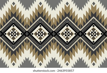 Ethnic tribal Aztec diamond background. Seamless tribal pattern, folk embroidery, tradition geometric Aztec ornament. Tradition Native and Navaho design for fabric, textile, print, rug, paper