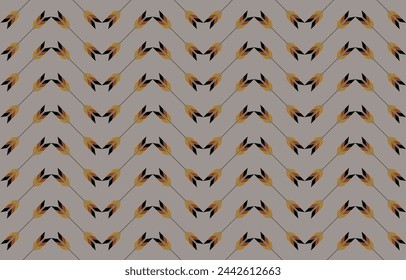 Ethnic tribal Aztec grey background. Seamless tribal arrow pattern, folk embroidery, tradition geometric Aztec ornament. Tradition Native and Navaho design for fabric, textile, print, rug, paper