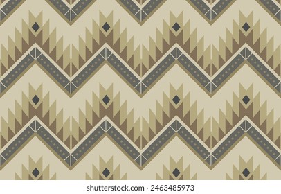 Etnia tribal azteca zigzag de fondo. Patrón tribal sin costuras, bordado popular, adorno azteca geométrico de tradición. Tradición Nativa y diseño Navaho para tela, textil, estampado, alfombra, papel