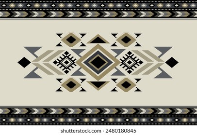 Ethnic tribal  background. Seamless tribal pattern, folk embroidery, tradition geometric  ornament. Traditional  Native design for fabric, textile, print, rug, paper