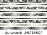 Ethnic tribal  black and white background. Seamless tribal stripe pattern, folk embroidery, tradition geometric african ornament. Traditional design for fabric, textile, print, rug, paper