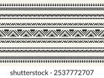 Ethnic tribal black and white  stripe background. Seamless tribal pattern, folk embroidery, tradition geometric ornament. Traditional design for fabric, textile, print, rug, paper, tattoo