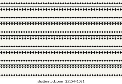 Ethnic tribal black and white stripe background. Seamless tribal pattern, folk embroidery, tradition geometric Aztec ornament. Traditional Native design for fabric, textile, print, rug, paper