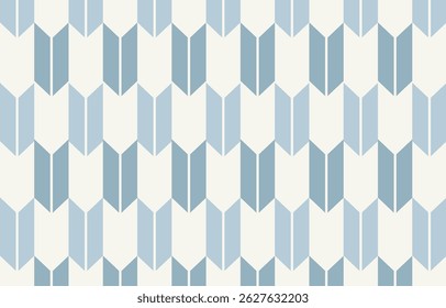 Ethnic tribal blue arrow  background. Seamless tribal pattern, folk embroidery, tradition geometric  ornament. Traditional design for fabric, textile, print, rug, paper