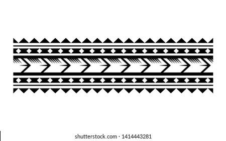 hawaiian tribal pattern black and white