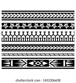Ethnic Tribal Border Polynesian Tribal Pattern Stock Vector (Royalty ...