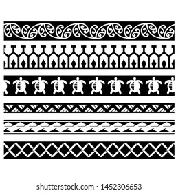 Ethnic Tribal Border Polynesian Tribal Pattern Stock Vector (Royalty ...