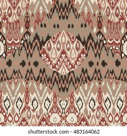 Ethnic tribal carpet, plaid pattern fabric wrapping, floor tile print, skin vintage abstract background vector, ethnic leather hand drawing pattern doodles