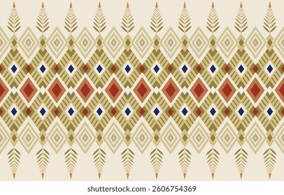 Ethnic tribal  colorful background. Seamless tribal pattern, folk embroidery, tradition geometric ornament. Traditional design for fabric, textile, print, rug, paper