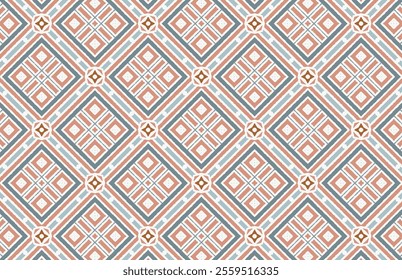 Ethnic tribal colorful square pattern