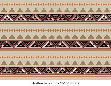 Ethnic tribal colorful stripe background. Seamless tribal pattern, folk embroidery, tradition geometric tribal ornament. Traditional design for fabric, textile, print, rug, paper