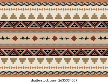 Ethnic tribal colorful stripe background. Seamless tribal pattern, folk embroidery, tradition geometric tribal ornament. Traditional design for fabric, textile, print, rug, paper