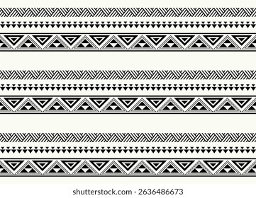 Ethnic tribal colorful stripe background. Seamless tribal pattern, folk embroidery, tradition geometric tribal ornament. Traditional design for fabric, textile, print, rug, paper
