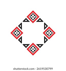 Ethnic Tribal Decorative Border Pattern - Vector Illustration


