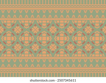 Ethnic Tribal design Aztec tribal African art. Ikat Seamless pattern in tribal  folk embroidery  and Mexican style. Geometric ornament. Design for print fabric carpet