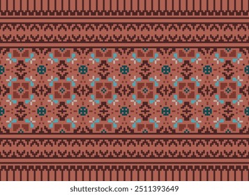 Ethnic Tribal design Aztec tribal African art. Ikat Seamless pattern in tribal  folk embroidery  and Mexican style. Geometric ornament. Design for print fabric carpet