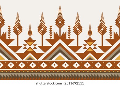 Ethnic tribal design Navajo Aztec seamless pattern brown red geomatics Native American motifs traditional textiles, Diamond Turkish kilim rug, Vintage runner, table mat carpet, Home décor, J00100604