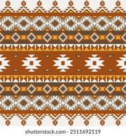 Projeto étnico tribal Padrão navajo asteca sem costura marrom vermelho geomatics Motivos ameríndios têxteis tradicionais, Diamante turco kilim tapete, corredor vintage, tapete tapete de mesa, Decoração de casa, J00100605