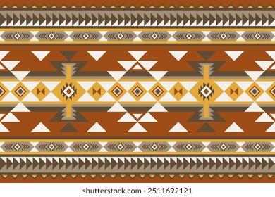 Ethnisches Stammesdesign Navajo Aztec nahtloses Muster braun rot geomatics Indianische Motive traditionelle Textilien, Diamant türkischer Kilim Teppich, Vintage Runner, Tischmatte Teppich, Home décor, J00100603