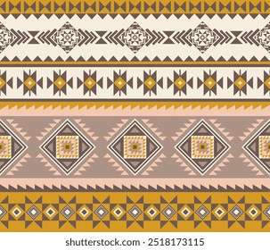 Ethnic tribal design Navajo Aztec seamless pattern yellow pink zigzag geomatics Native American motifs traditional textiles, Diamond Turkish kilim rug, Vintage runner, table mat carpet, Home décor #94