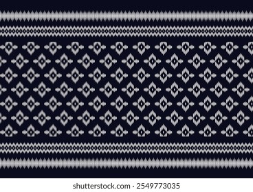 Patrón de tela tribal étnica estilo vintage de dos tonos. Uso para la tela, alfombra, ropa, impresión, batik, Fondo de pantalla. Diseño de patrón gráfico de Vector