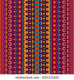 ethnic tribal festive pattern for fabric. Abstract geometric colorful striped pattern ornamental. Mexican indian design