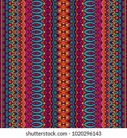 ethnic tribal festive pattern for fabric. Abstract geometric colorful seamless pattern ornamental. Mexican design