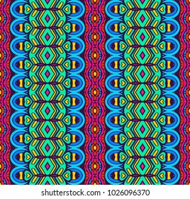 ethnic tribal festive pattern for fabric. Abstract geometric colorful seamless pattern ornamental. Mexican design