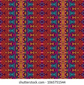 ethnic tribal festive pattern for fabric. Abstract geometric colorful seamless pattern ornamental.