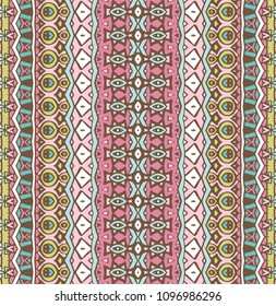 ethnic tribal festive pattern for fabric. Abstract geometric striped colorful seamless pattern ornamental.