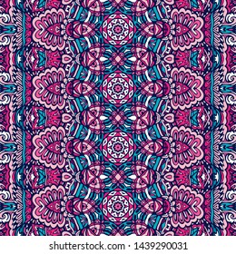 Ethnic tribal festive pattern for fabric. Abstract geometric colorful seamless pattern ornamental. Mexican design