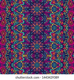 ethnic tribal festive pattern for fabric. Abstract geometric colorful seamless pattern ornamental. Mexican design