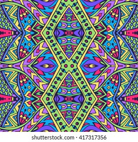 ethnic tribal festive pattern for fabric. Abstract geometric colorful seamless pattern ornamental. doodle sketchy design
