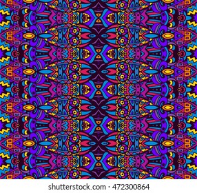 ethnic tribal festive pattern for fabric. Abstract geometric colorful seamless pattern ornamental.