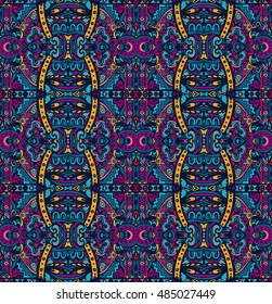 ethnic tribal festive pattern for fabric. Abstract geometric colorful seamless pattern ornamental. Mexican design