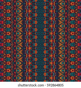 ethnic tribal festive pattern for fabric. Abstract geometric colorful seamless pattern ornamental. Mexican design