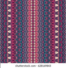 ethnic tribal festive pattern for fabric. Abstract geometric colorful seamless pattern ornamental. Mexican design