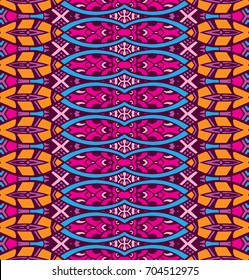 ethnic tribal festive pattern for fabric. Abstract geometric colorful seamless pattern ornamental. Mexican design