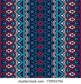 ethnic tribal festive pattern for fabric. Abstract geometric colorful seamless pattern ornamental. Mexican indian design