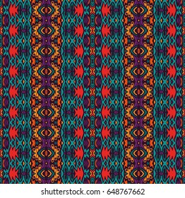 ethnic tribal festive pattern for surface . Abstract geometric colorful seamless pattern ornamental. Mexican design. striped fabric in ethnic style