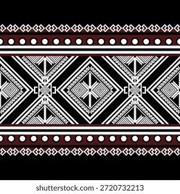 Ethnic Tribal Geometric Border Pattern
Traditional Monochrome Textile Vector Art