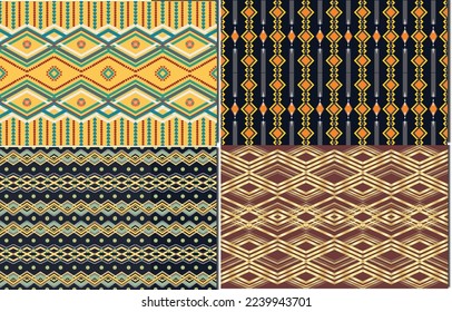Ethnic Tribal Geometric Folk Indian Scandinavian Gypsy Mexican Boho African Ornament Texture Seamless Pattern