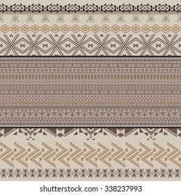 Ethnic tribal geometric pattern. Boho style. Vector seamless texture