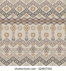 Ethnic tribal geometric pattern. Vector seamless texture