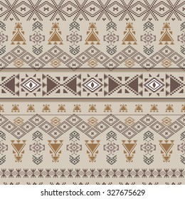 Ethnic tribal geometric pattern. Vector seamless texture